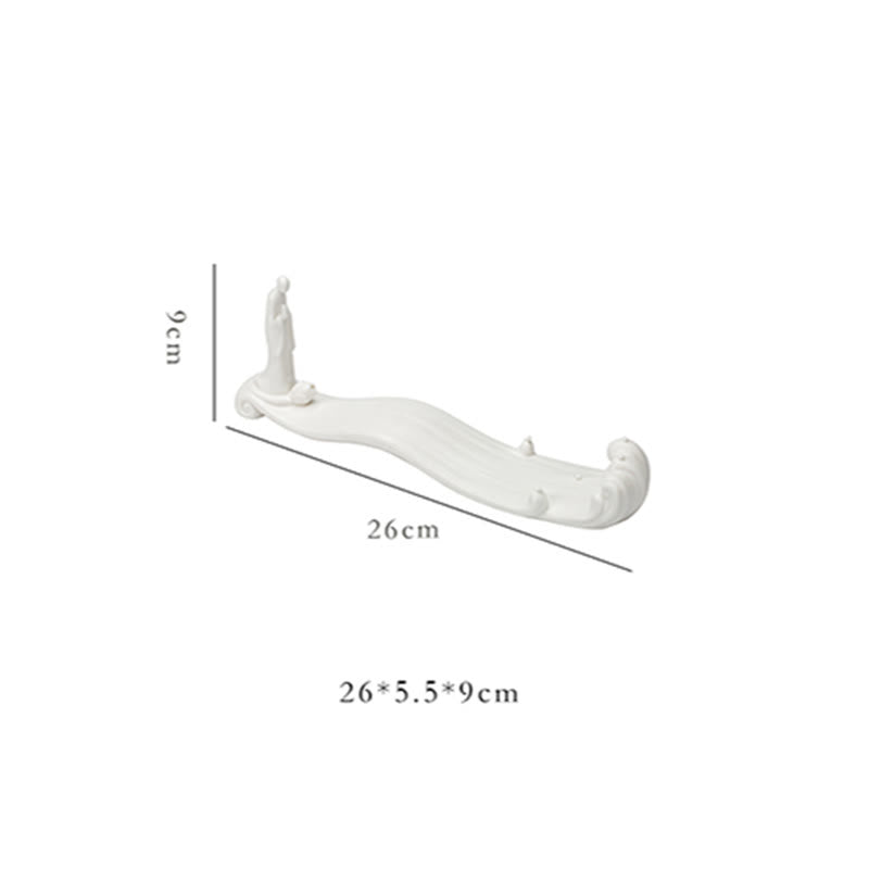 Budda Mnich Ceramiczny Morska Fala Góra Błogosławieństwo Kadzielnica Dekoracja