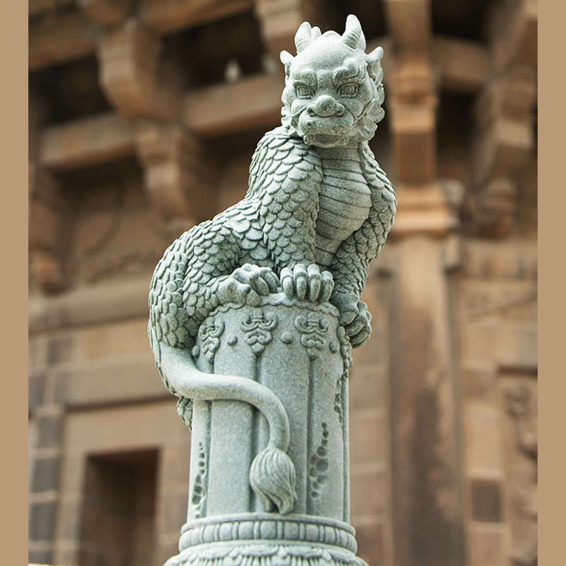 Buddha Stones Feng Shui Stojący Siedzący Smok Sukces Szczęście Dekoracja Domu