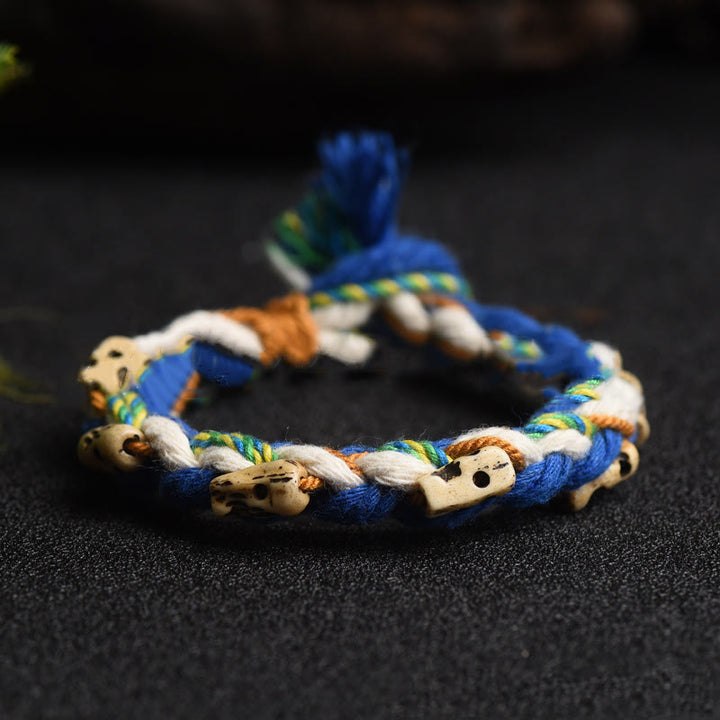 Buddha Stones Tybetańskie Zakiram Bogini Bogactwa Koraliki Grawerowane Ręcznie Bransoletka Szczęścia