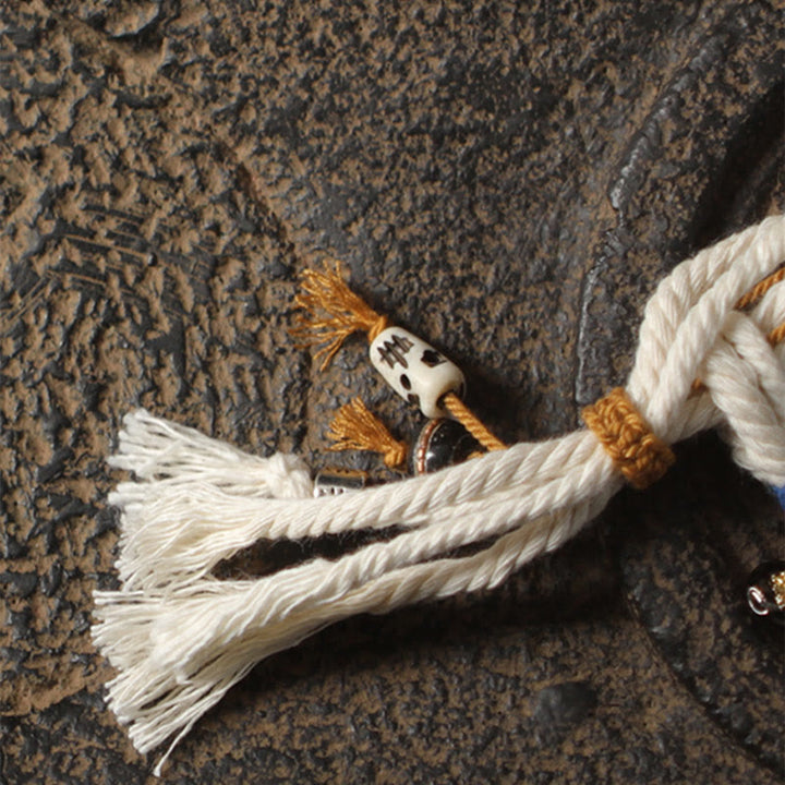 Buddha Stones Tybet Zakiram Bogini Bogactwa Thangka Ręcznie Robiona Bransoletka Szczęścia