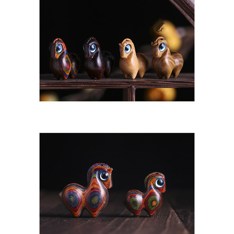 Buddha Stones Małe liście Czerwone drzewo sandałowe Zielone drzewo sandałowe Szczęśliwa miniaturowa dekoracja ochronna dla konia