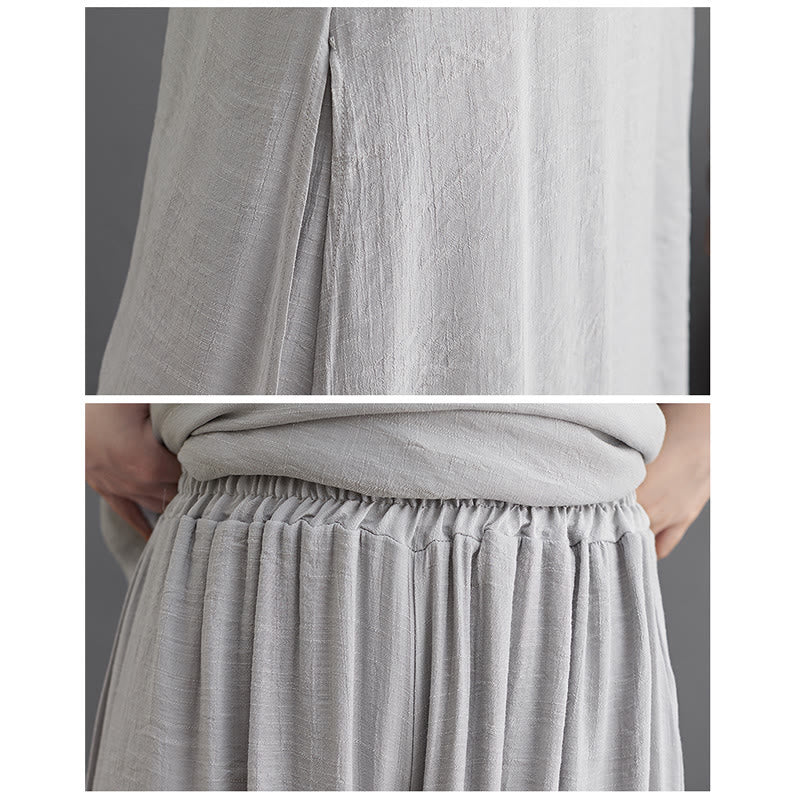 Buddha Stones Prosty wzór Medytacja Modlitwa Duchowa Praktyka Zen Joga Odzież Zestaw damski