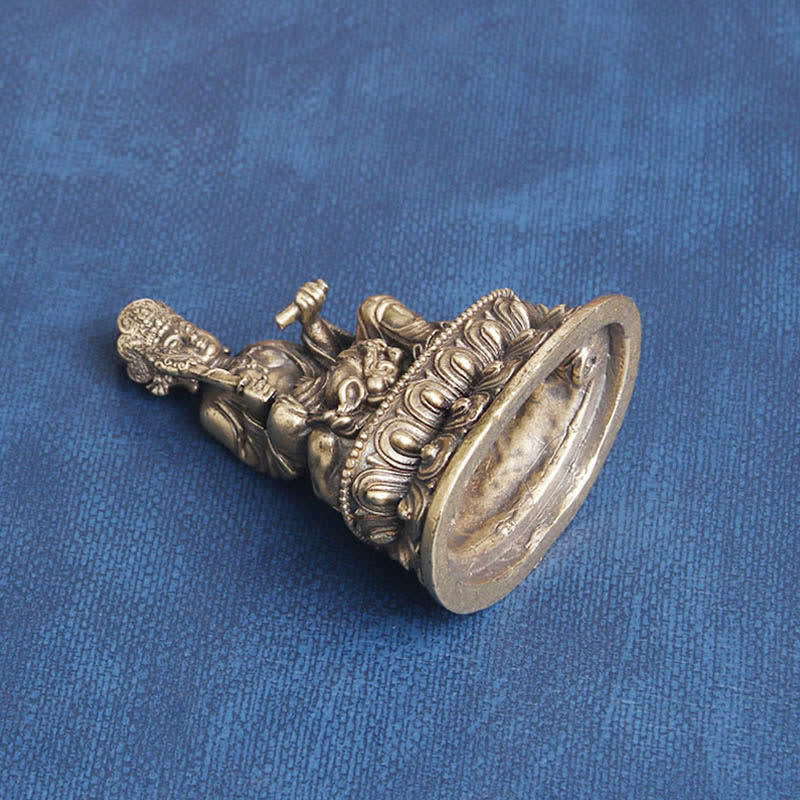 Buddha Stones Mandziusri Bodhisattwa Spokój Miedziana Statuetka Dekoracja