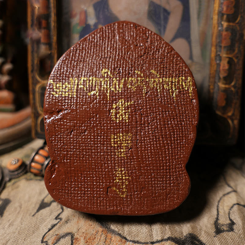 Buddha Stones Mini Daikokuten Bóg Bogactwa Budda Tybet Glina Spokój Dekoracja Domu