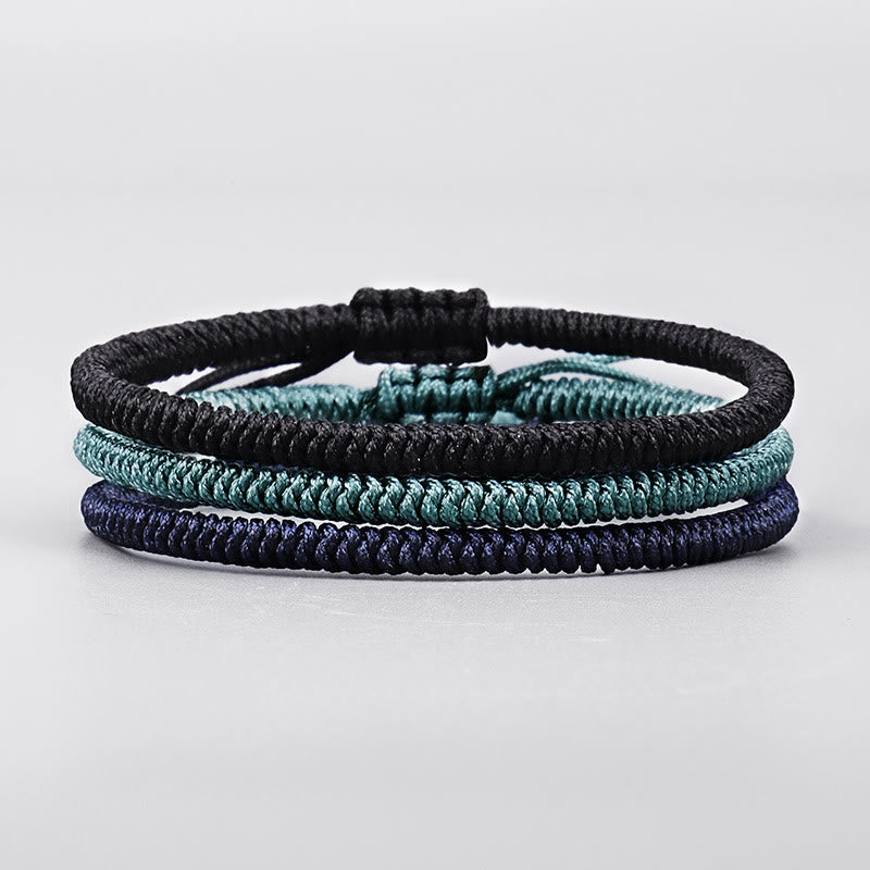 Buddha Stones Tybetańskie 3 sztuki King Kong Knot Ręcznie Robiony Amulet Bransoletka Siłowa