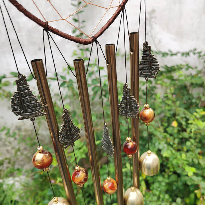 Łapacze snów z Buddha Stones Miłość Słoń Łódź Wisząca na ścianie Dzwonek Dzwonek Ręcznie Robiona Dekoracja Domu