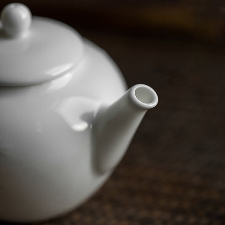 Biały Śliwkowy Sosnowy Bambusowy Grawerowany Ceramiczny Czajnik