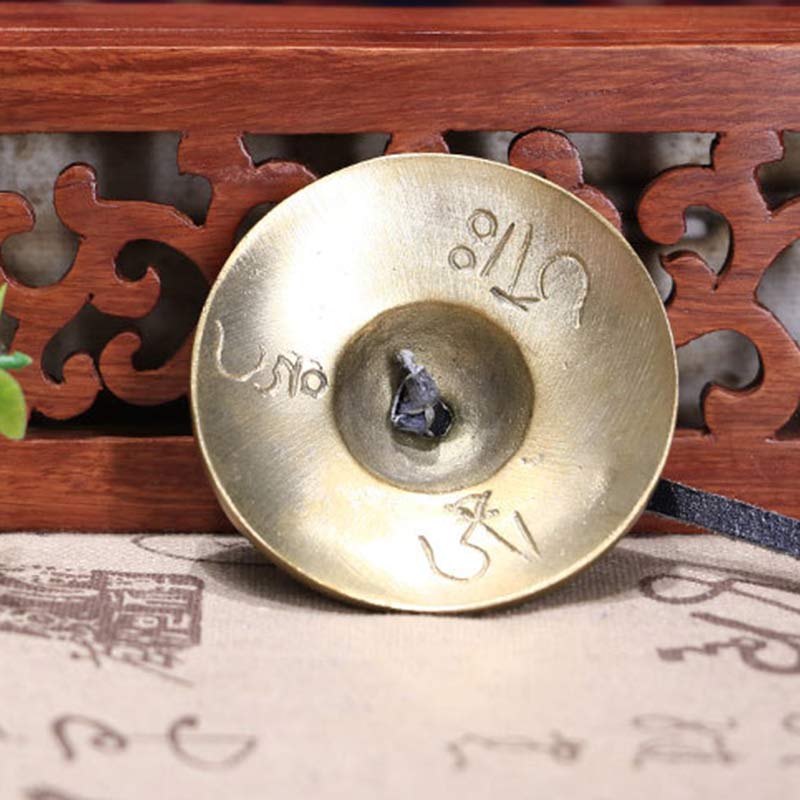 Buddha Stones Tybetański Dzwon Tingsha Sześć Prawdziwych Słów Smok Miedziana Równowaga Dekoracja Z Torbą