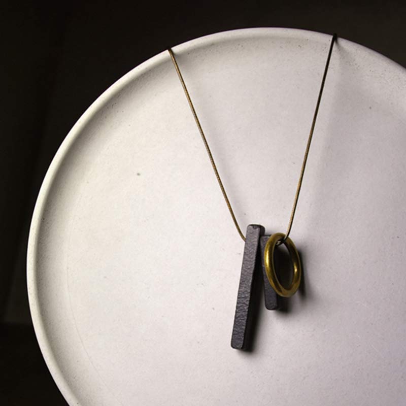 Buddha Stones Zen Circle Ebony Wood Enlightenment Wisiorek - image 2