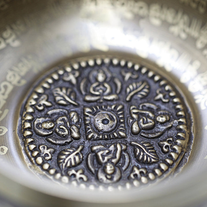 Buddha Stones Tybetańska misa dźwiękowa ręcznie robiona do jogi, uważności i medytacji, zestaw mis śpiewających
