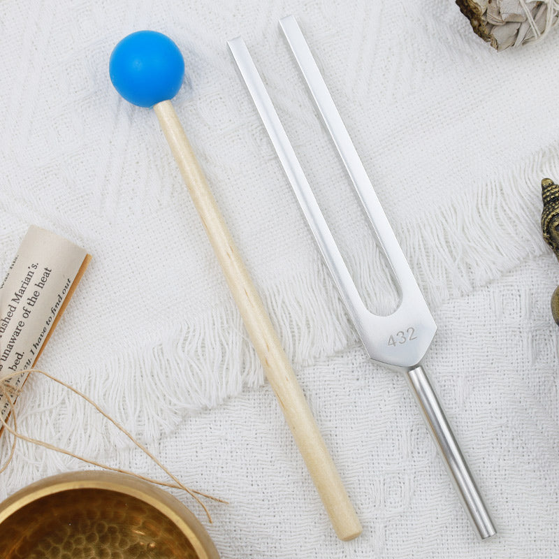 Kamerton 432HZ ze stopu aluminium z młotkiem do uzdrawiania umysłu i ducha