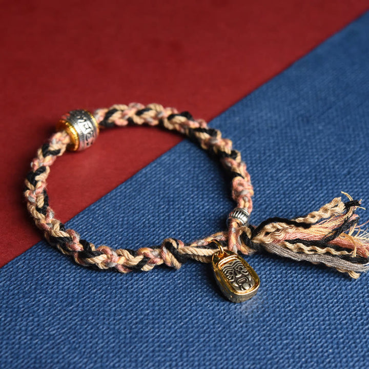 Buddha Stones Zakiram Bogini Bogactwa Om Mani Padme Hum Pokój Bransoletka Ręcznie Robiona