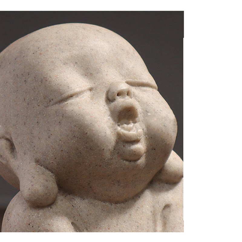 Buddha Stones Tybetańska Medytacja Budda Mnich Błogosławieństwo Spokoju Żywica Dekoracja Domu