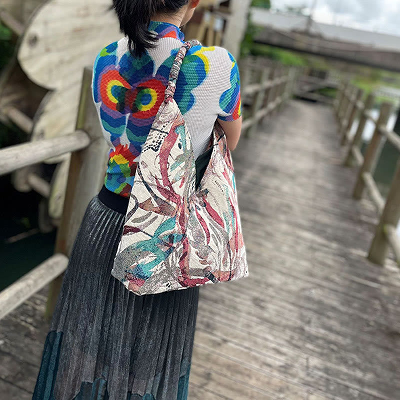 Zestaw torebek typu tote z ręcznie robionym haftem z Buddha Stones