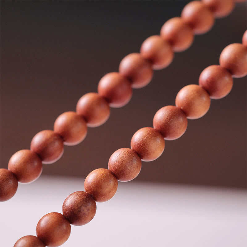 Bransoletka ochronna z podwójnym owinięciem z Buddha Stones sandałowym Hetian Jade