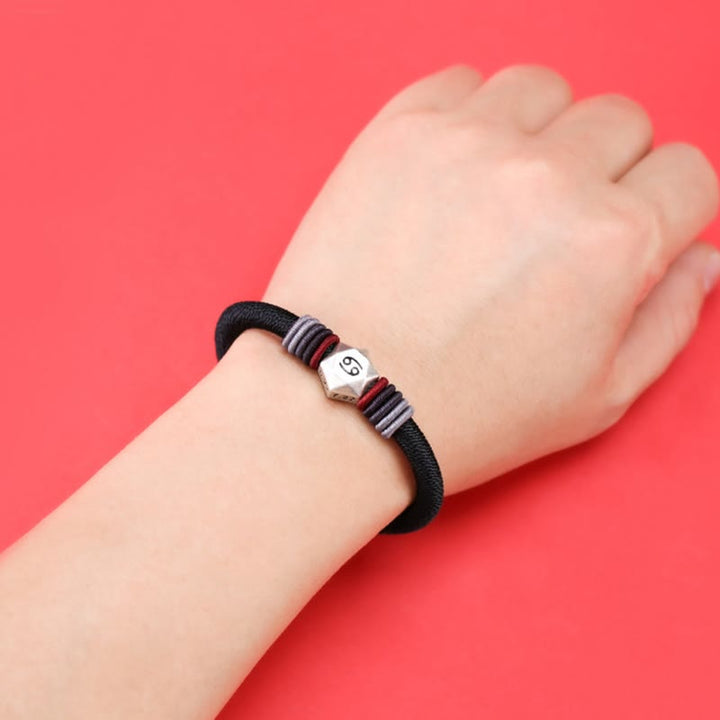 Buddha Stones 999 Srebro Sterling 12 Konstelacji Zodiaku Błogosławieństwo Bransoletka Ręcznie Robiona