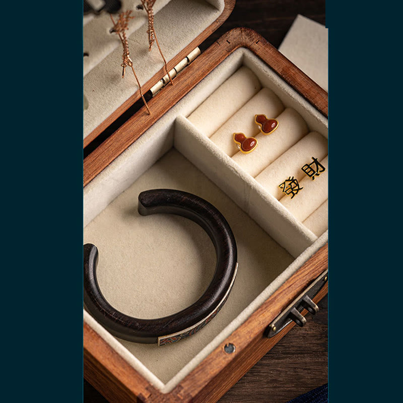 Retro ręcznie robiony kwiatowy wzór palisandrowy pojemnik na biżuterię zamykany na klucz drewniany organizer na prezenty