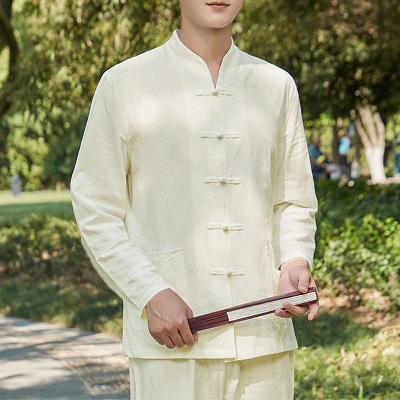 Buddha Stones Duchowa Praktyka Zen Joga Medytacja Modlitwa Odzież Bawełna Len Męski Zestaw