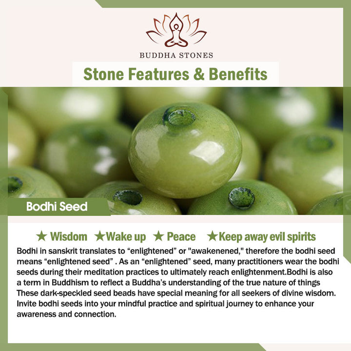 Bransoletka sukcesu Buddha Stones Lotus Cyan Bodhi Seed