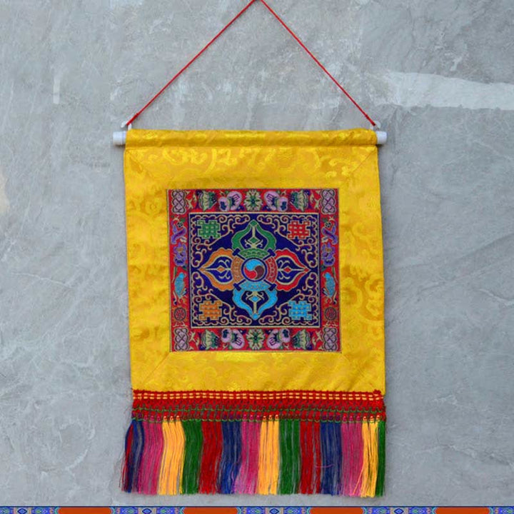 Wadżra Pomyślne Symbole Duchowa Moc Sztuka Ścienna