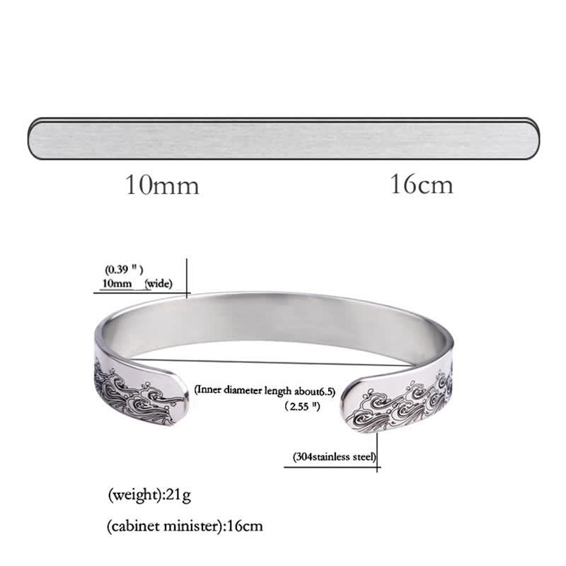 Bransoletka harmonijna z napisem „Dzień, w którym cię straciłem”