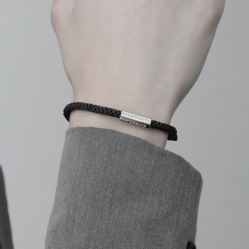 Bransoletka pleciona ze sznurka Siedem grzechów głównych Siedem cnót