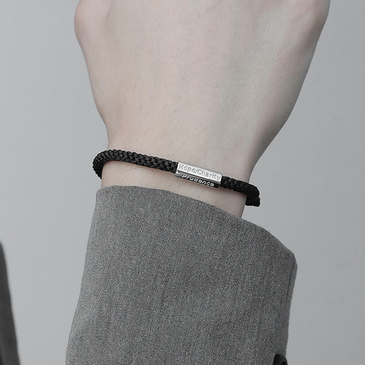 Bransoletka pleciona ze sznurka Siedem grzechów głównych Siedem cnót