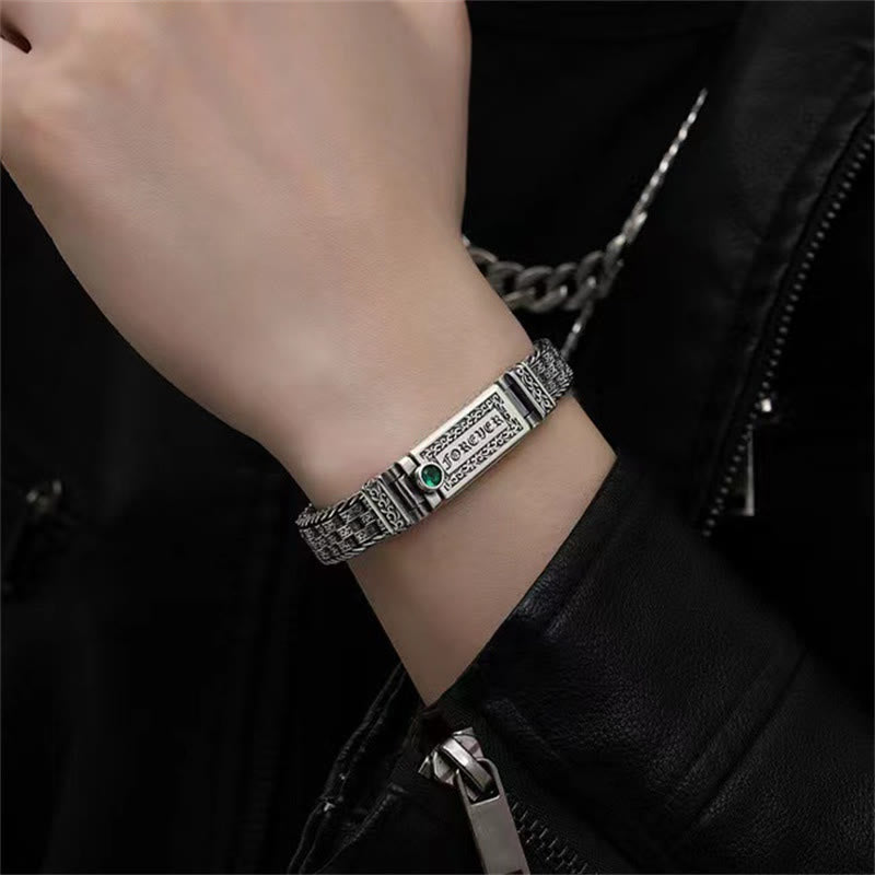 Buddha Stones Tybetańskie Om Mani Padme Hum Dynastia Tang Kwiatowy Wzór Miedziany Łańcuszek Pokoju Bransoletka