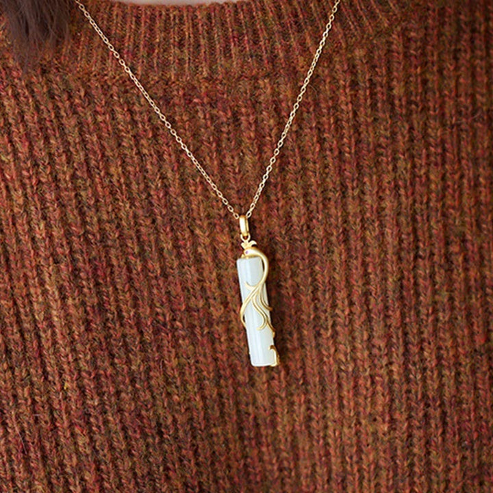 Buddha Stones Jade Dragon Phoenix Miedziany Naszyjnik Ochronny Wisiorek - image 9