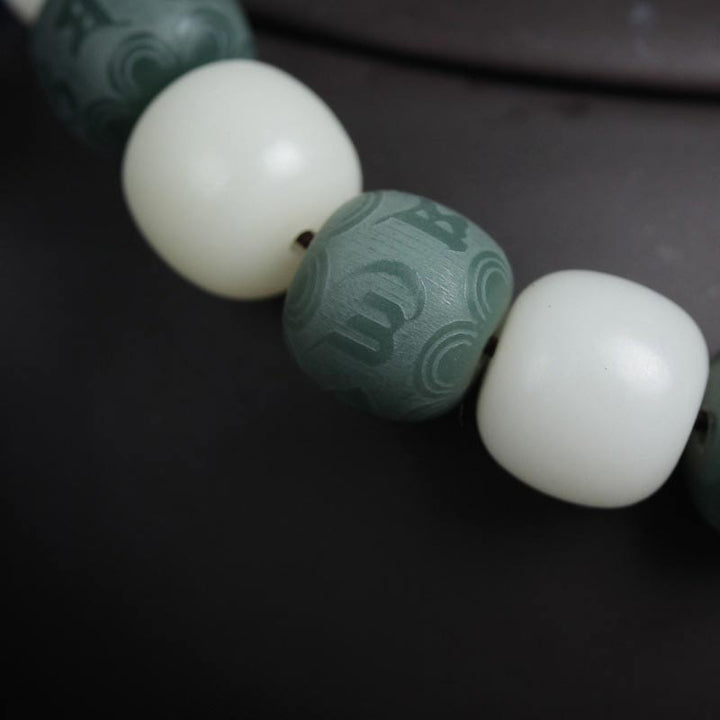 Bransoletka ochronna Buddha Stones White Bodhi Six True Words