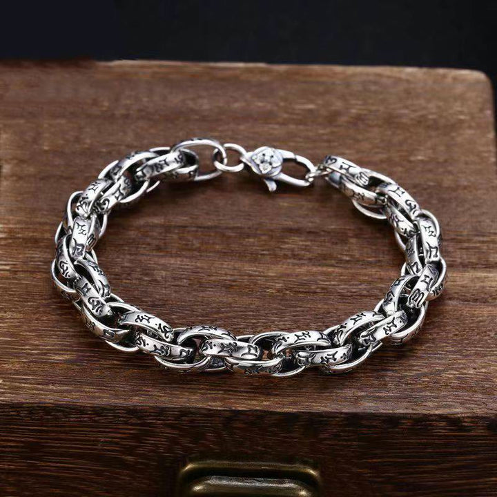 Buddha Stones Tybetańskie Om Mani Padme Hum Rzeźbiony Amulet Bransoletka Kreatywności