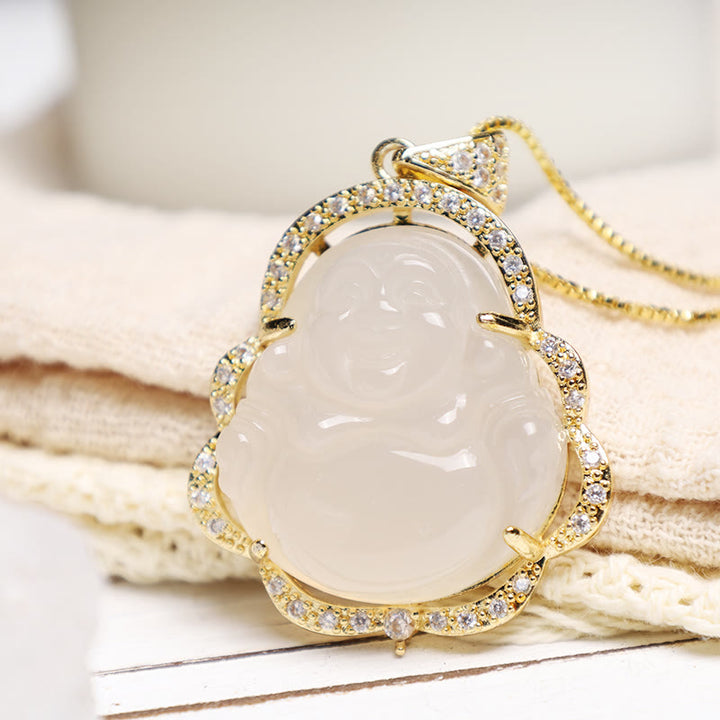 Buddha Stones Naszyjnik Powodzenia Śmiejący się Budda - image 23