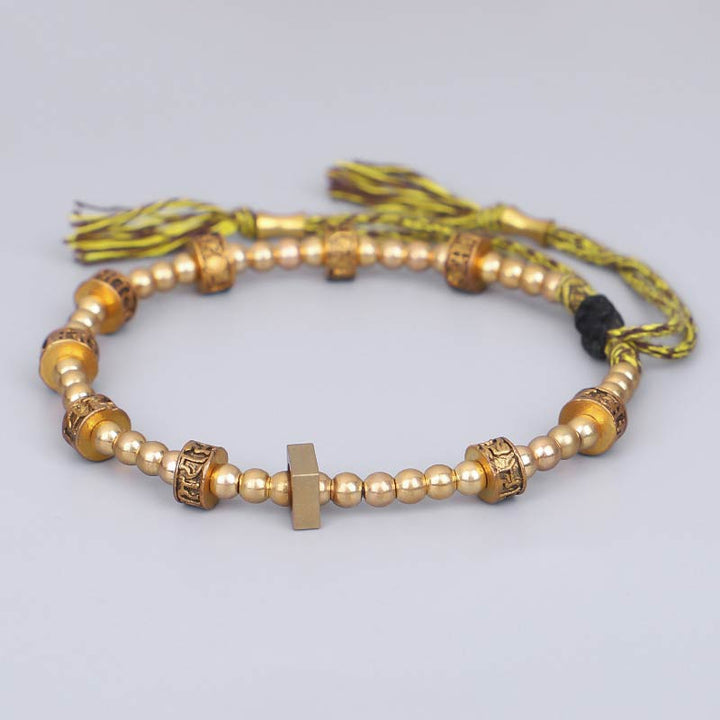 Buddha Stones Tybetańskie Klątwa Sześć Prawdziwych Słów Bransoletka Bogactwa