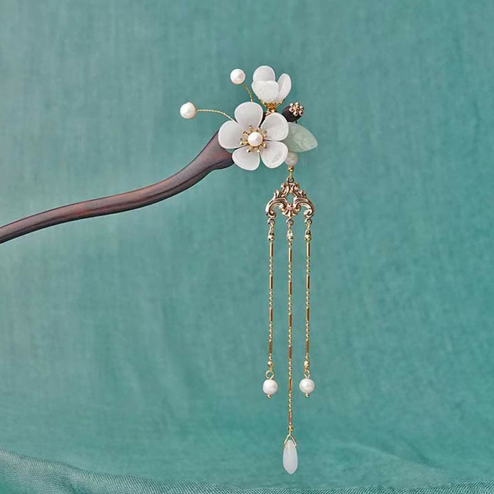 Buddha Stones Hebanowe Kwiaty Ochrona Błogosławieństwo Ozdoby Spinki Do Włosów