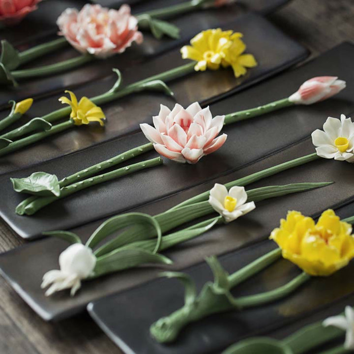 Buddha Stones Lotos Piwonia Kwiat Róży Ceramiczny Duchowy Kadzielnica