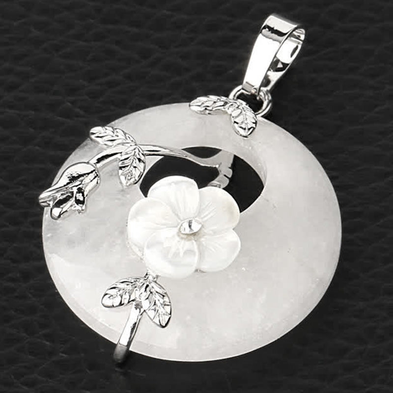 Buddha Stones Różne Kryształy Ametyst Zielony Awenturyn Kwiat Uzdrawiający Naszyjnik Wisiorek