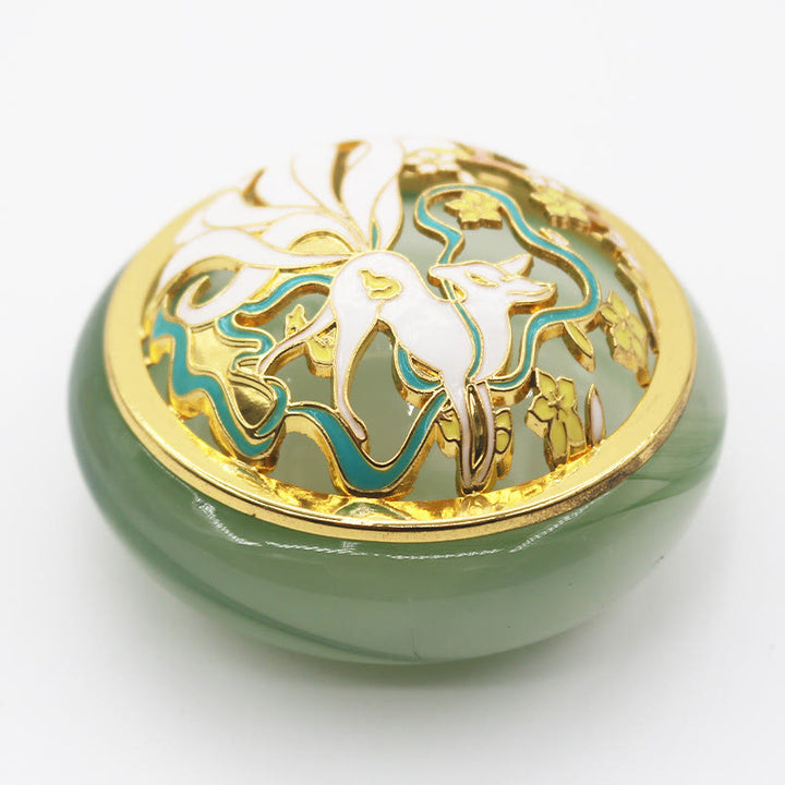 Buddha Stones Dziewięcioogoniasty Lis Liuli Kryształ Uzdrawiający Medytacja Kadzidło Palnik