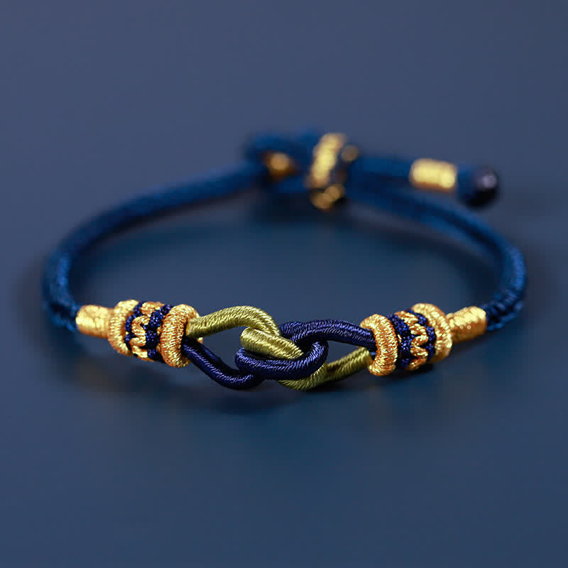 Buddha Stones Ręcznie robione Wiązanie Wiara Siła Bransoletka ze Sznurka