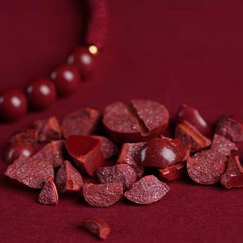 Buddha Stones Naturalna bransoletka z sznurka Cinnabar King Kong Knot Błogosławieństwo