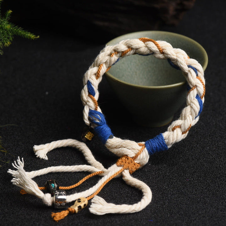 Buddha Stones Tybet Zakiram Bogini Bogactwa Thangka Ręcznie Robiona Bransoletka Szczęścia