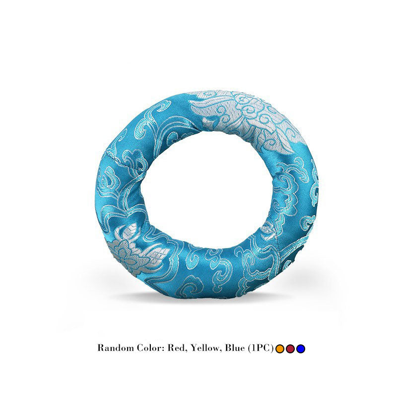 Buddha Stones Tybetańska misa śpiewająca Poduszka dekoracyjna rękodzieło