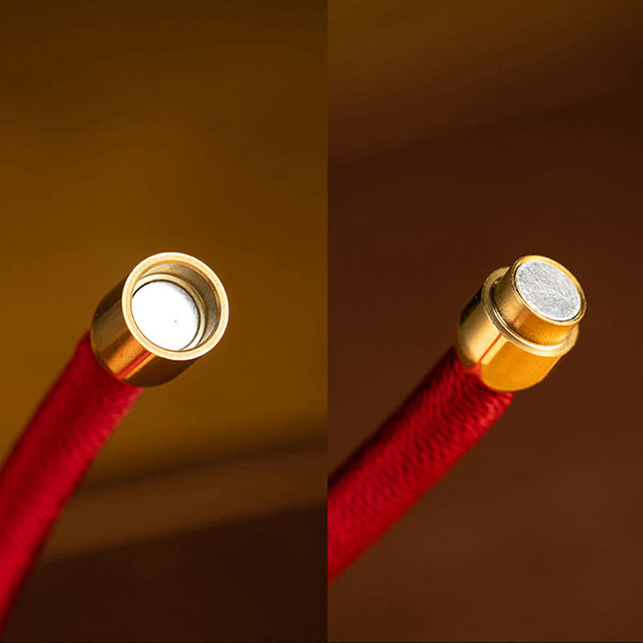 Buddha Stones Tybetańskie Ręcznie Robione King Kong Węzeł Ochrona Magnetyczna Zapięcie Bransoletka Pleciona