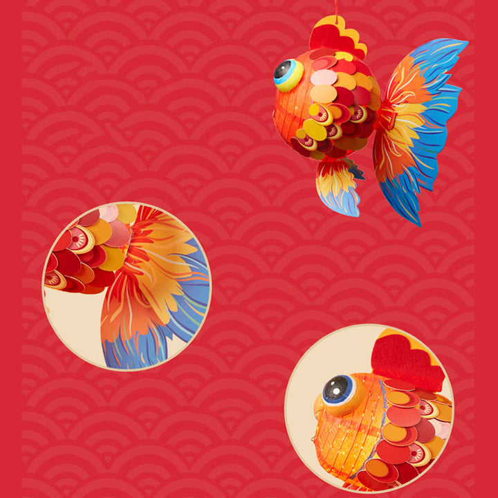 Buddha Stones DIY Powodzenia Koi Ryba Papierowa Lampa Latarnia Święto Środka Jesieni Dziecko Dzieci Dekoracja Latarni
