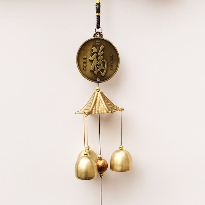 Buddha Stones Błogosławieństwo List Słoń Bagua Pomyślna Moneta Wisząca na Ścianie Dzwonek Ręcznie Robiona Dekoracja Domu