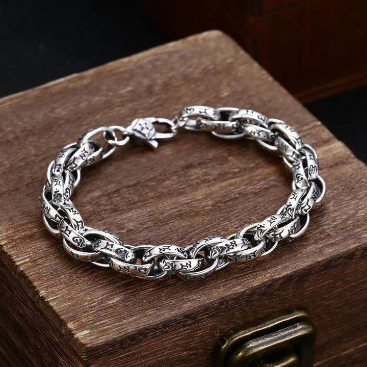 Buddha Stones Tybetańskie Om Mani Padme Hum Rzeźbiony Amulet Bransoletka Kreatywności