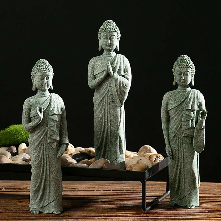 Buddha Stones Tybetańska Medytacja Kontemplacja Budda Spokój Współczucie Statua Figurka Dekoracja