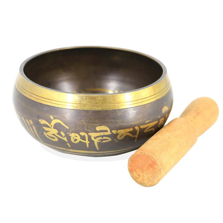 Buddha Stones Tybetańska miska medytacyjna do uzdrawiania i uważności Om Mani Padme Hum Singing Bowl