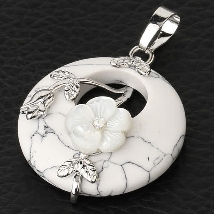 Buddha Stones Różne Kryształy Ametyst Zielony Awenturyn Kwiat Uzdrawiający Naszyjnik Wisiorek