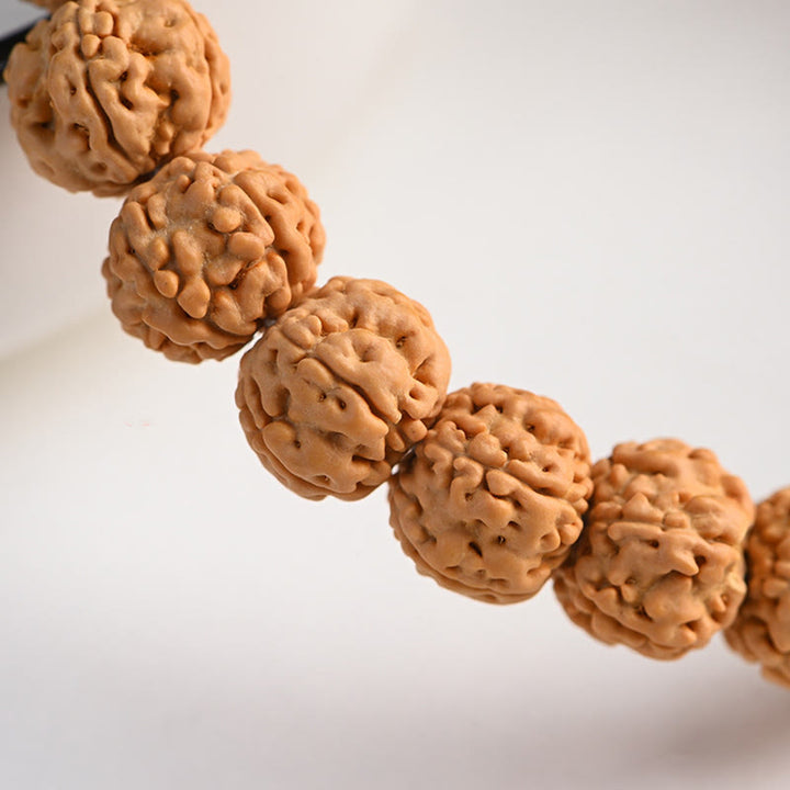 Buddha Stones Tybet Rudraksha Bodhi Seed Bransoletka Bogactwa Pomyślności