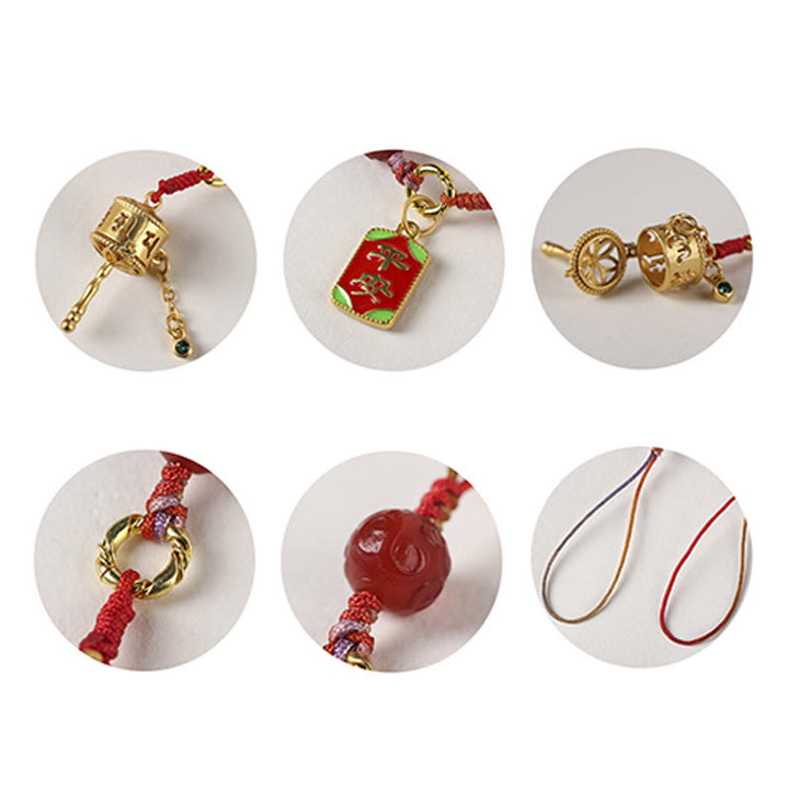 Buddha Stones Tybetańskie Om Mani Padme Hum Koło Modlitewne Amulet Urok Ochrona Telefon Wiszący Dekoracja